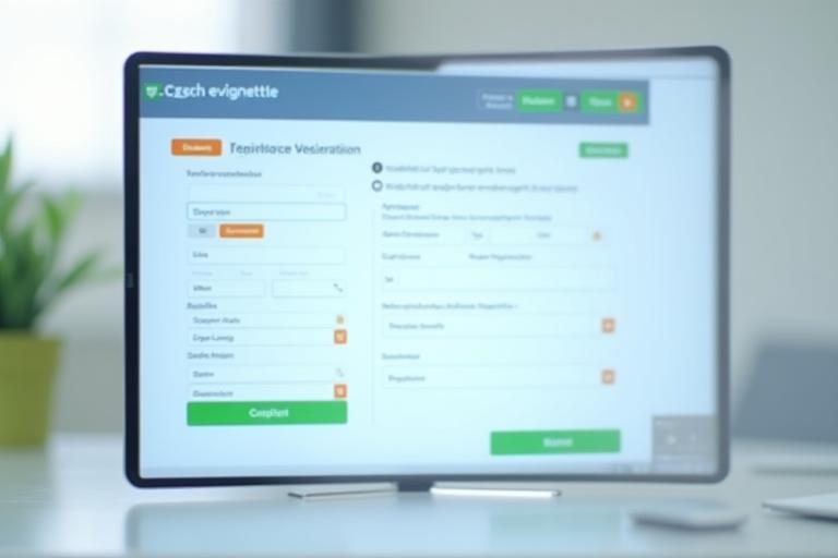 Example of a Czech e-vignette registration interface